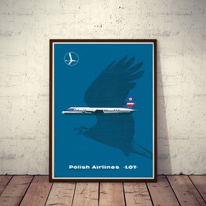 Cartel de la publicidad polaca LOT Polish Airlines Limited Edition 1961/2016