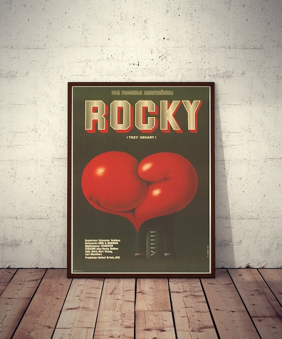 Polish Movie Poster ROCKY 26x37 Cool Different Boxing Glove