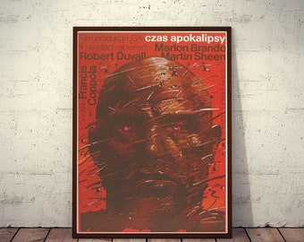 Polish Movie Poster APOCALYPSE NOW 27x38 Francis Ford Coppola, Swierzy art of Marlon Brando!