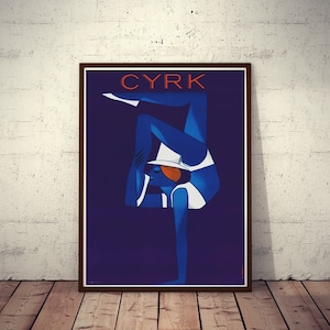 Manifesto del circo polacco Acrobat CYRK Edizione limitata 1971/2018