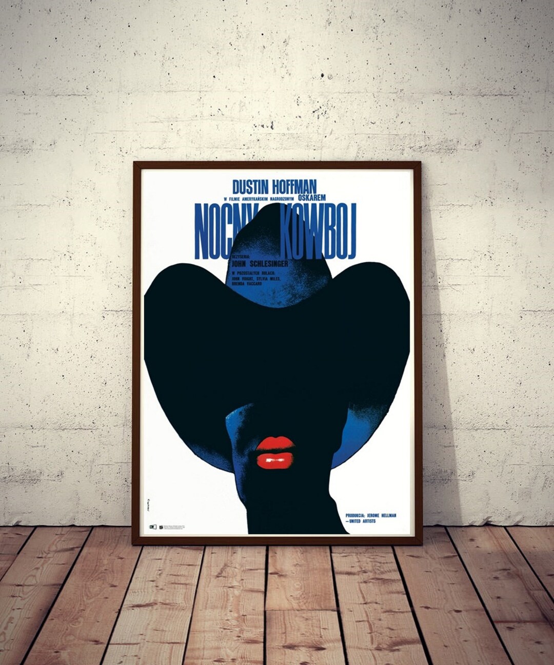 Polish Movie Poster Midnight Cowboy Schlesinger Hoffmann Voigt