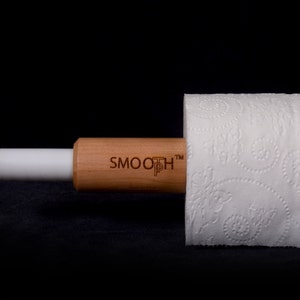 Smooth TP Handgefertigter Holzrollenhalter für Toilettenpapier Bild 4