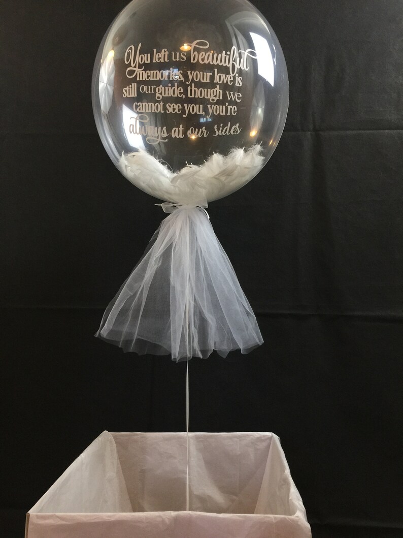 Bespoke memorial balloon/custom funeral balloon display/ Etsy