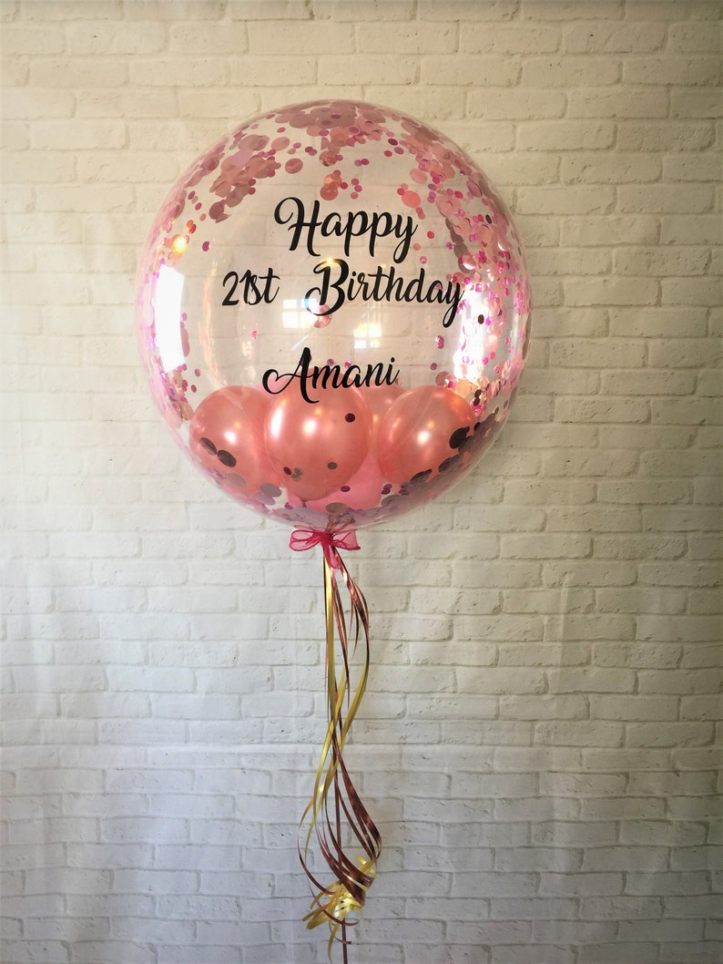 Personalised Rose gold 21st birthday balloon/custom 21st | Etsy