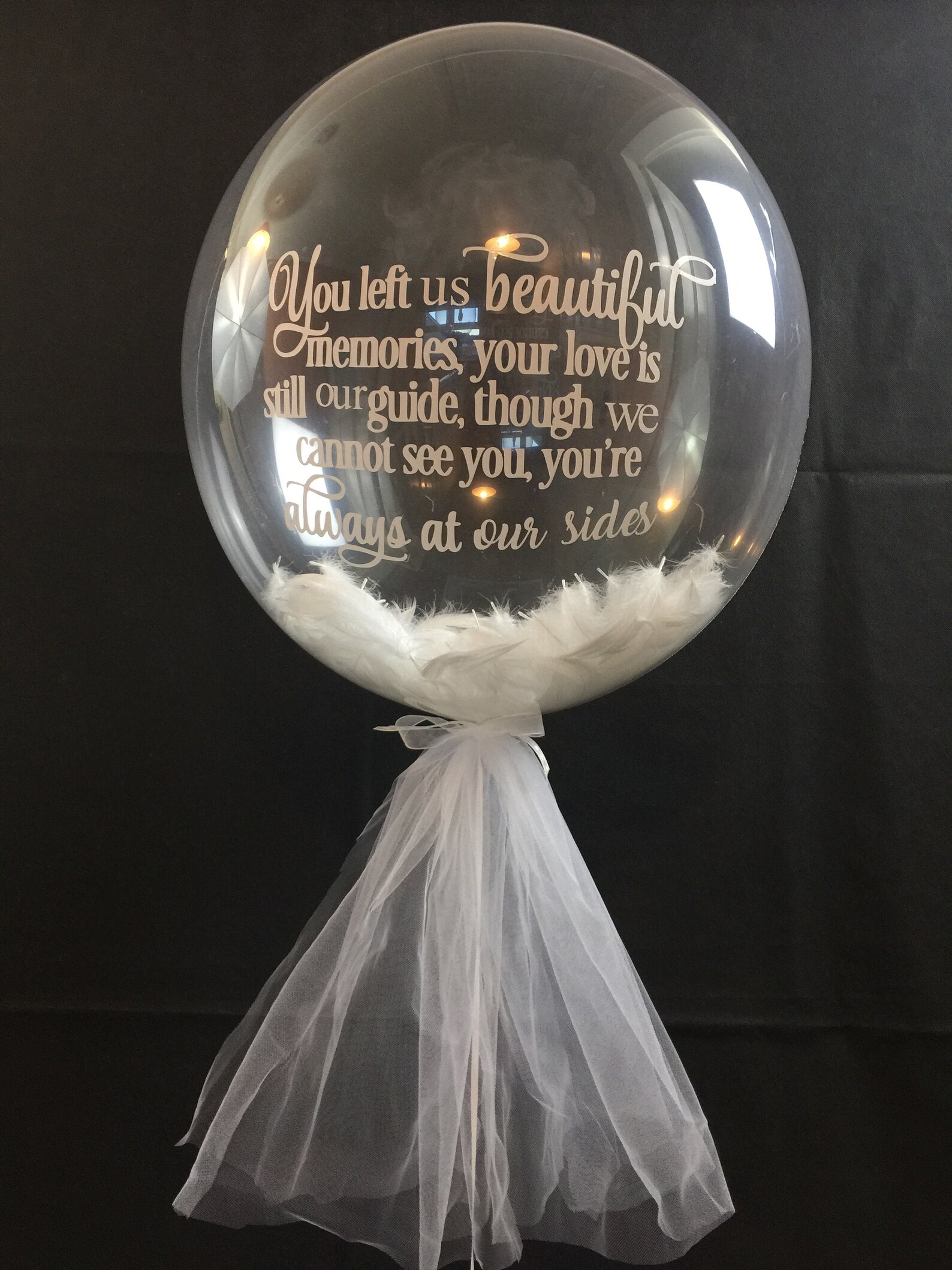 Bespoke memorial balloon/custom funeral balloon display/ Etsy