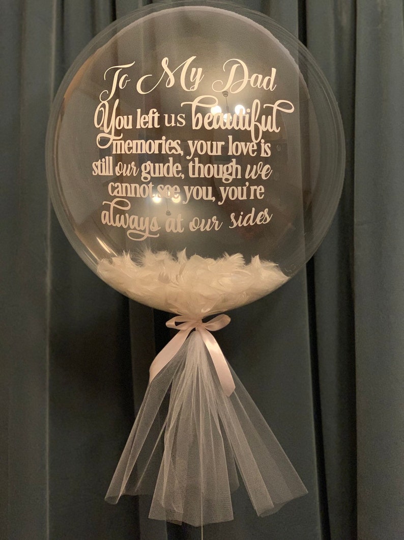 Bespoke memorial balloon/custom funeral balloon display/ Etsy