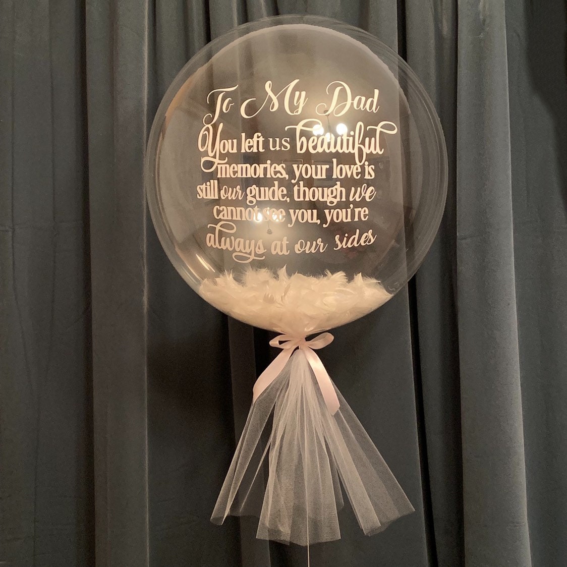 Bespoke memorial balloon/custom funeral balloon display/ Etsy