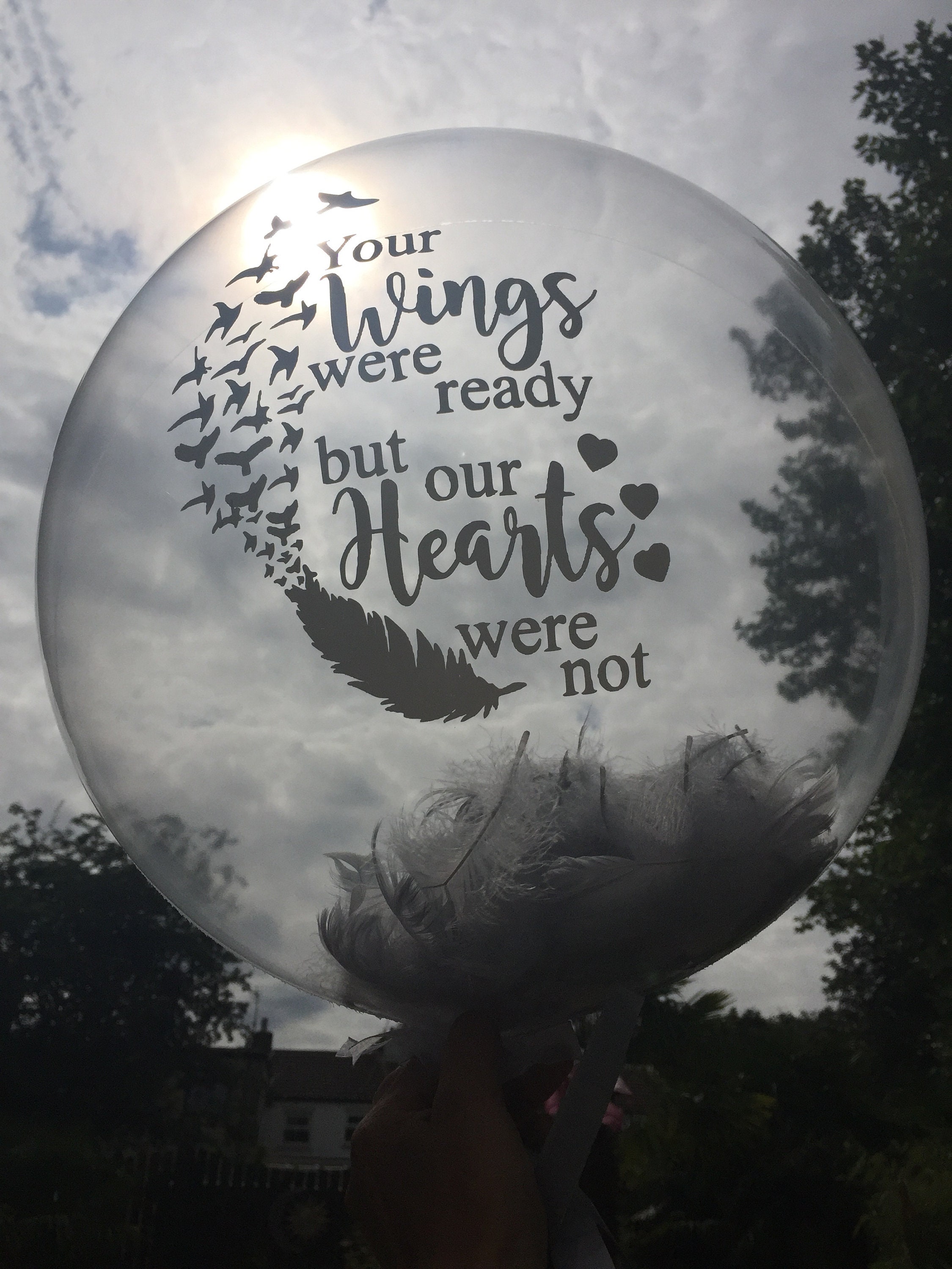 Large custom memorial balloon/ sympathy gift balloon in a Etsy