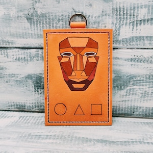 Porta carte unico nel suo genere/Porta carte in pelle/Porta documenti in pelle/Porta badge verticale in pelle/Portafogli sottile regalo per ragazze e uomini/