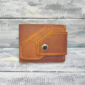 Crazy Horse Geldbeutel | Portemonnaie aus Leder | Minimalistische Geldbörse | Kartenhalter |Slim Portemonnaie Geschenk für Mädchen Mädchen und Männer|handgemachtes Geschenk| Freund Geschenk