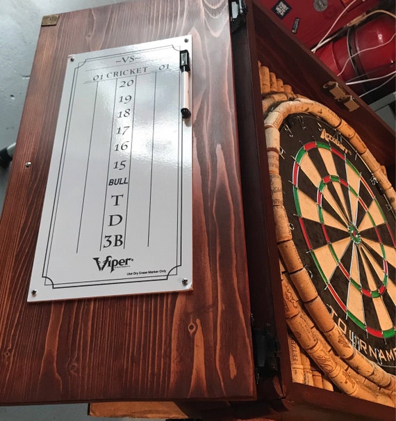 Handmade Cork Dartboard Cabinet Etsy