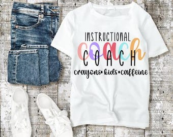 Instructional Coach PNG Design: Digital Download for Sublimation
