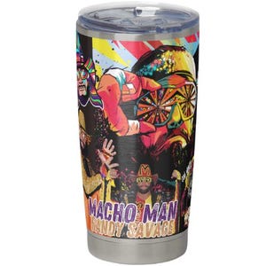 Envoltura para vaso Macho Man: Diseño de sublimación para vaso delgado de 20 oz (descarga digital PNG)