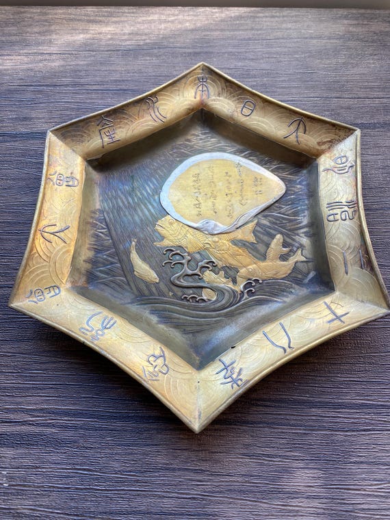 ヴィンテージの日本製銅トレイ - Etsy 日本