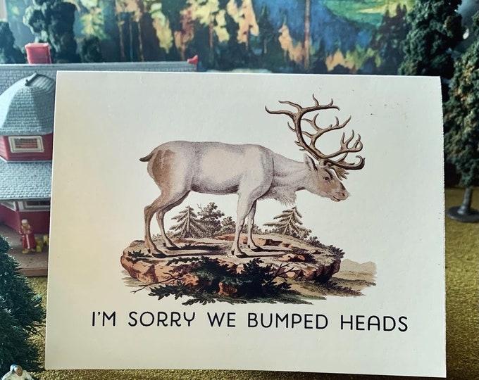 Featured listing image: Elk - I’m sorry we bumped heads - Folded card
