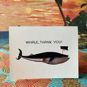 Whale, Thank You -  Folded card