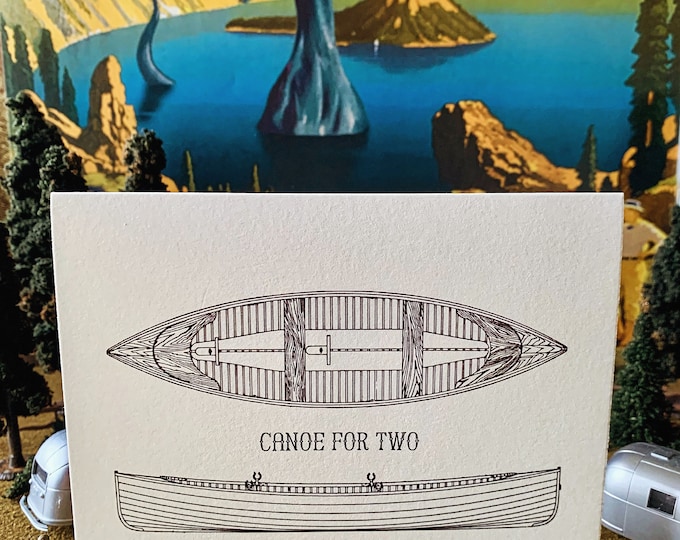 Featured listing image: Canoe For Two - Folded card with Quote