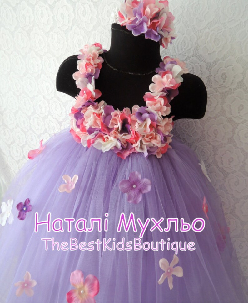 Lavender Flower Baby Tutu Dress 1st Birthday Dress Pastels Etsy