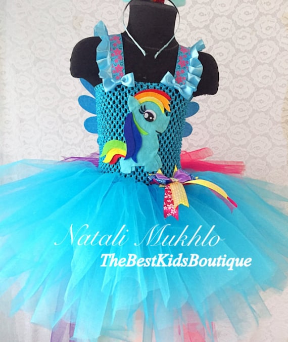 rainbow dash tutu dress