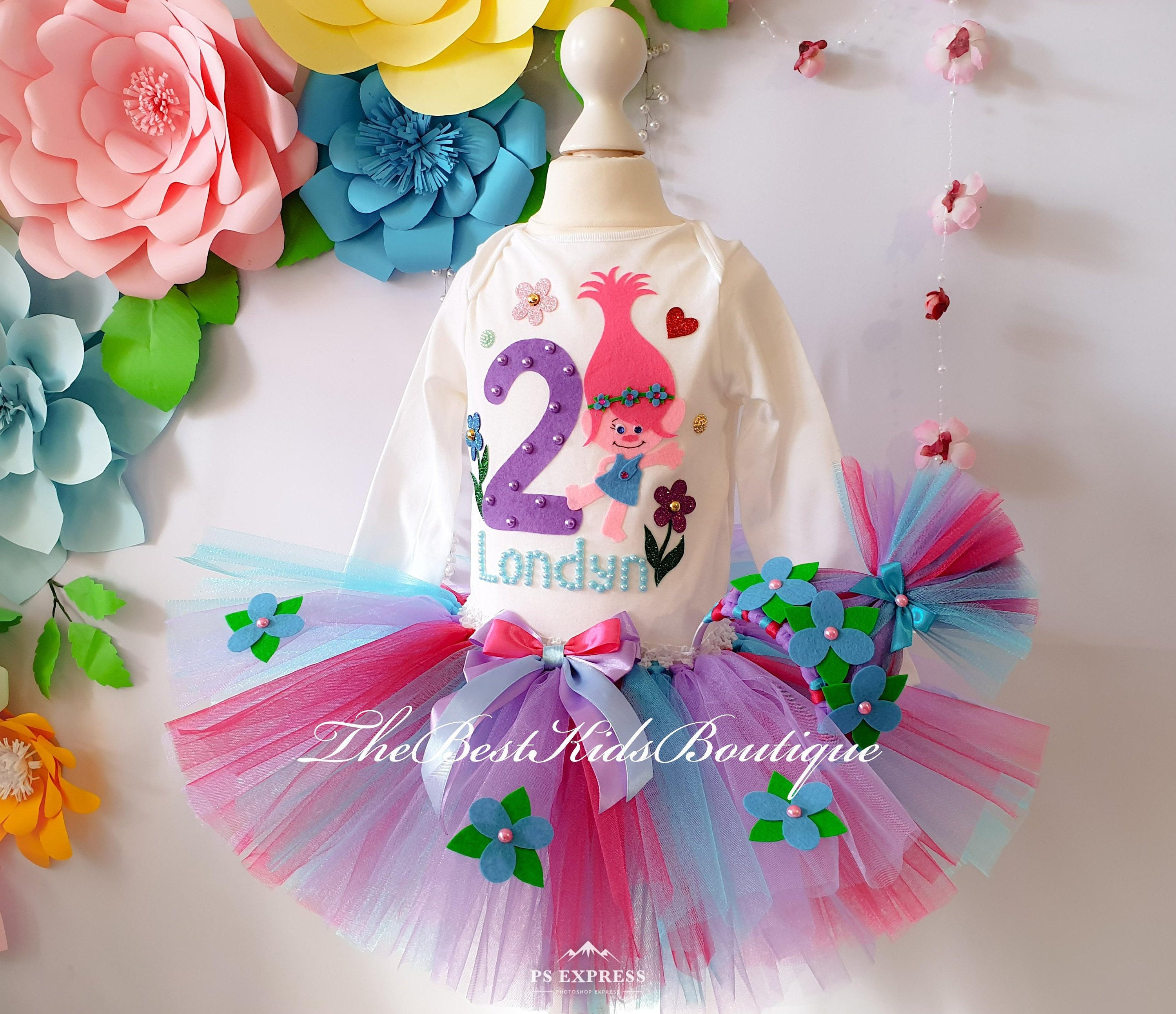 trolls first birthday outfit