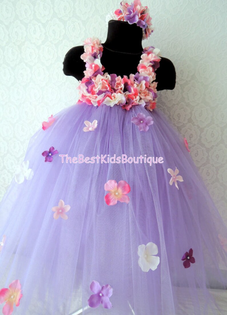 Lavender Flower Baby Tutu Dress 1st Birthday Dress Pastels Etsy