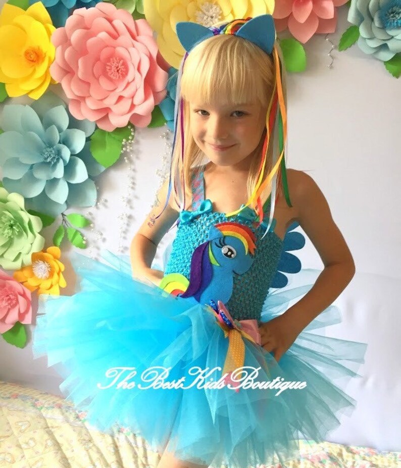 rainbow dash tutu dress