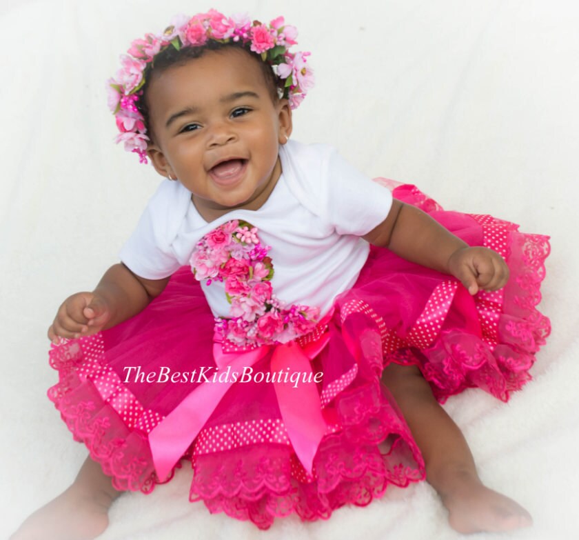 Flower Baby Tutu Dress 1st Birthday Outfit Birthday Tutu Set Etsy