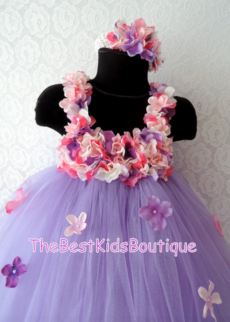 Lavender Flower Baby Tutu Dress 1st Birthday Dress Pastels Etsy
