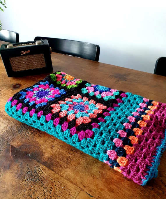 Handmade Brand NEW Classic Retro Style Granny Square Crochet Afghan Blanket Throw Hipster Shabby Chic Colourful Festival Unique Campervan Etsy Canada