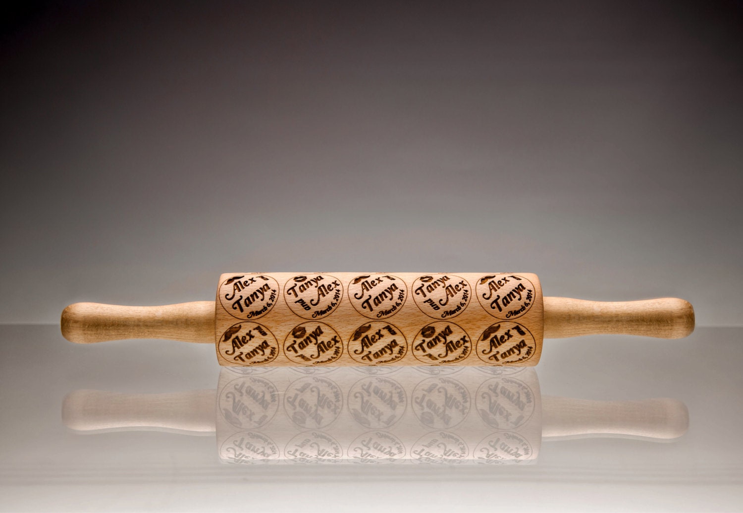 Personalized Rolling Pin Engraved Rollingpin Embossing Etsy