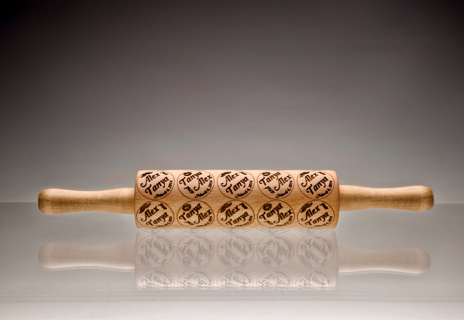 Personalized Rolling Pin Engraved Rollingpin Embossing Etsy