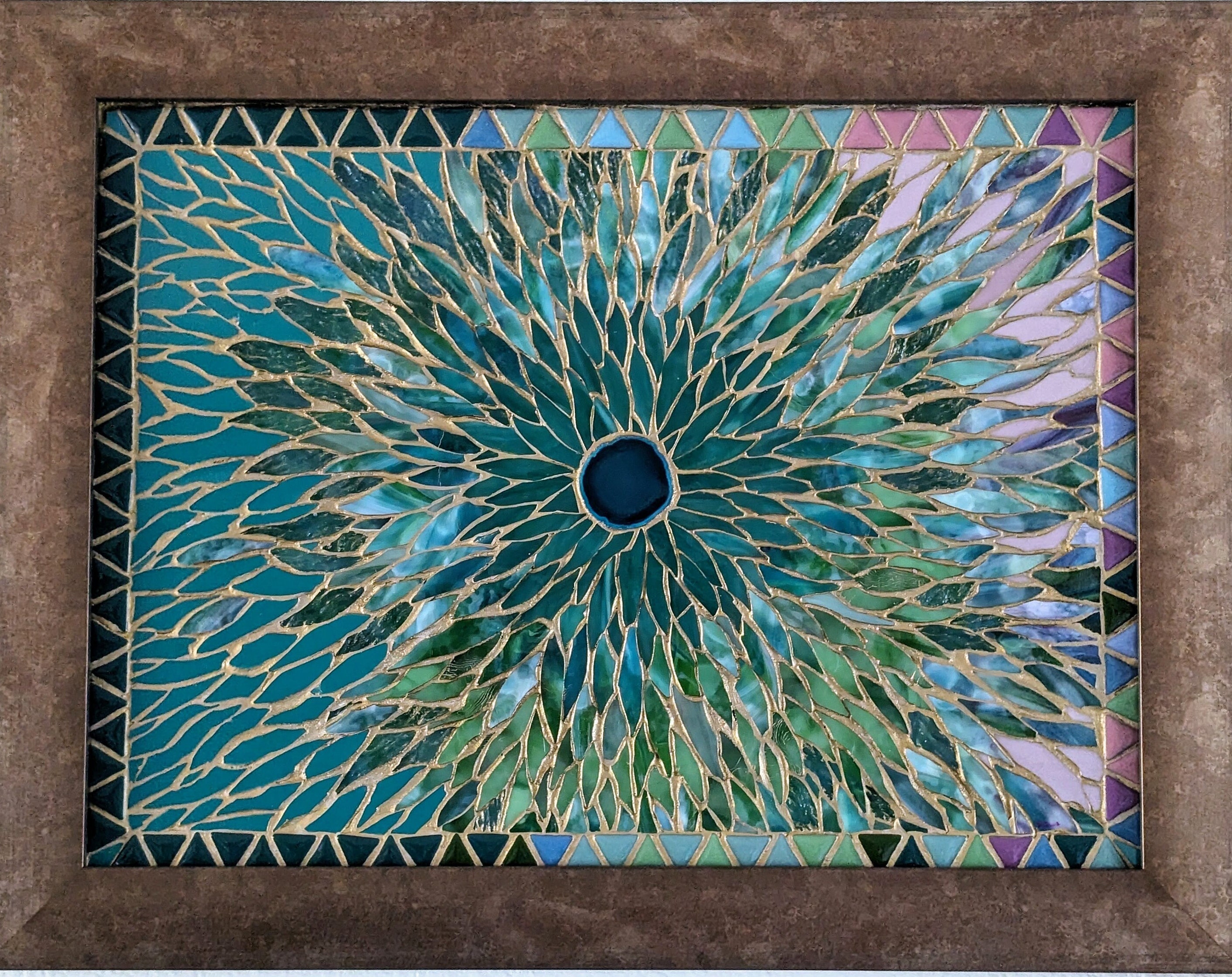 Strawflower Stained Glass Mosaic Art Illumosaic Lighted Wall Hanging - Etsy