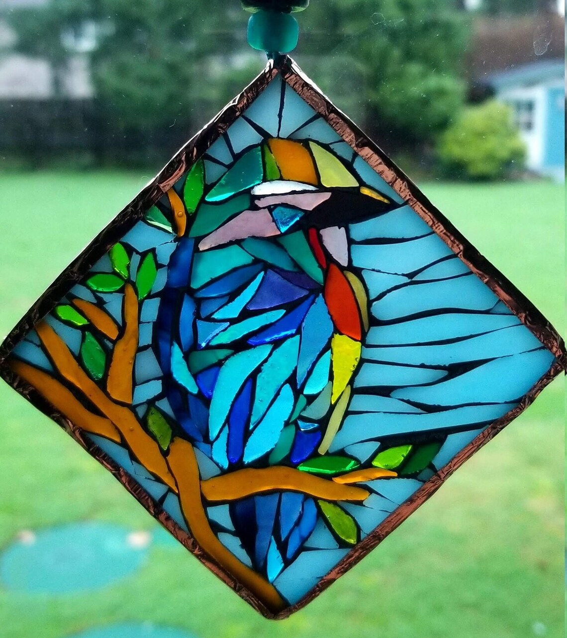 Stained Glass Mosaic Suncatcher Made to Order Etsy