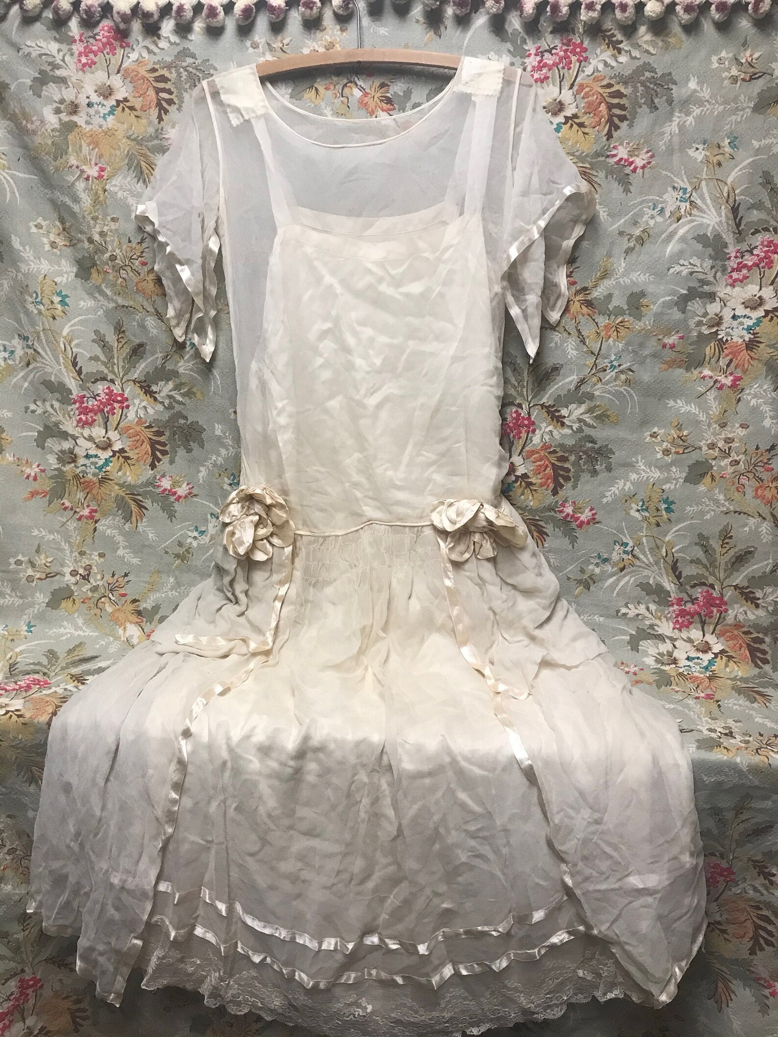 1920s silk robe
