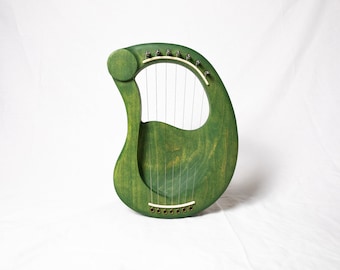 Handmade 7-String Pocket Lyre Harp - Alder Wood