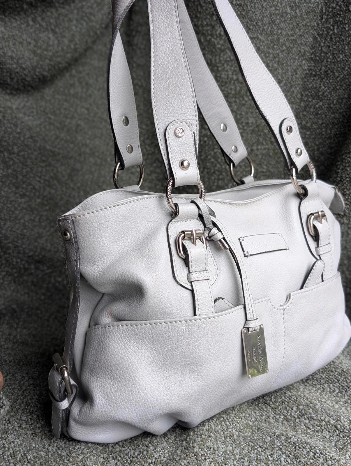 Sac Bandoulière Marta Ponti Portugal Cuir Vert Tissé - Grand, Style Bohème Luxe