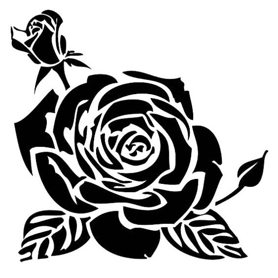 Classic Rose 190mm Mylar 6 8 12 Stencil | Etsy