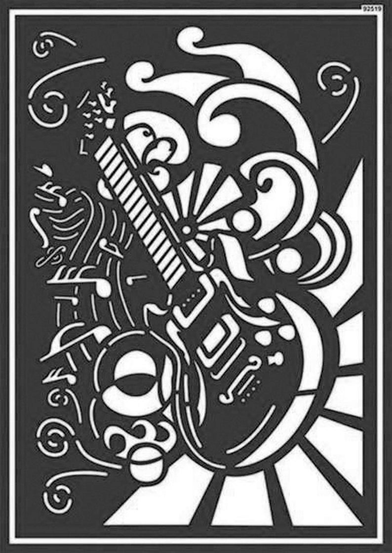 Guitar Design 190 micron Mylar Stencil durable and sturdy- A5 A3 *NEW* A4 Free UK P /& P