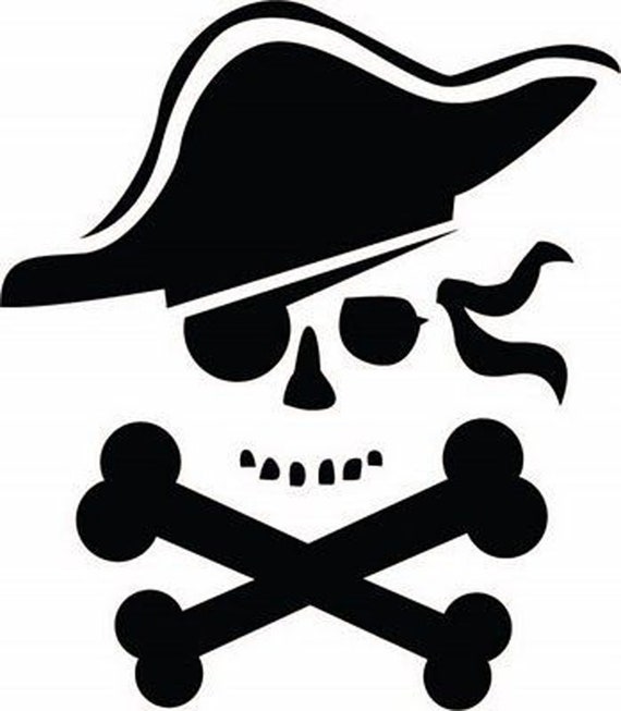 Simple Skull And Crossbones 190 Micron Mylar Stencil Durable Etsy