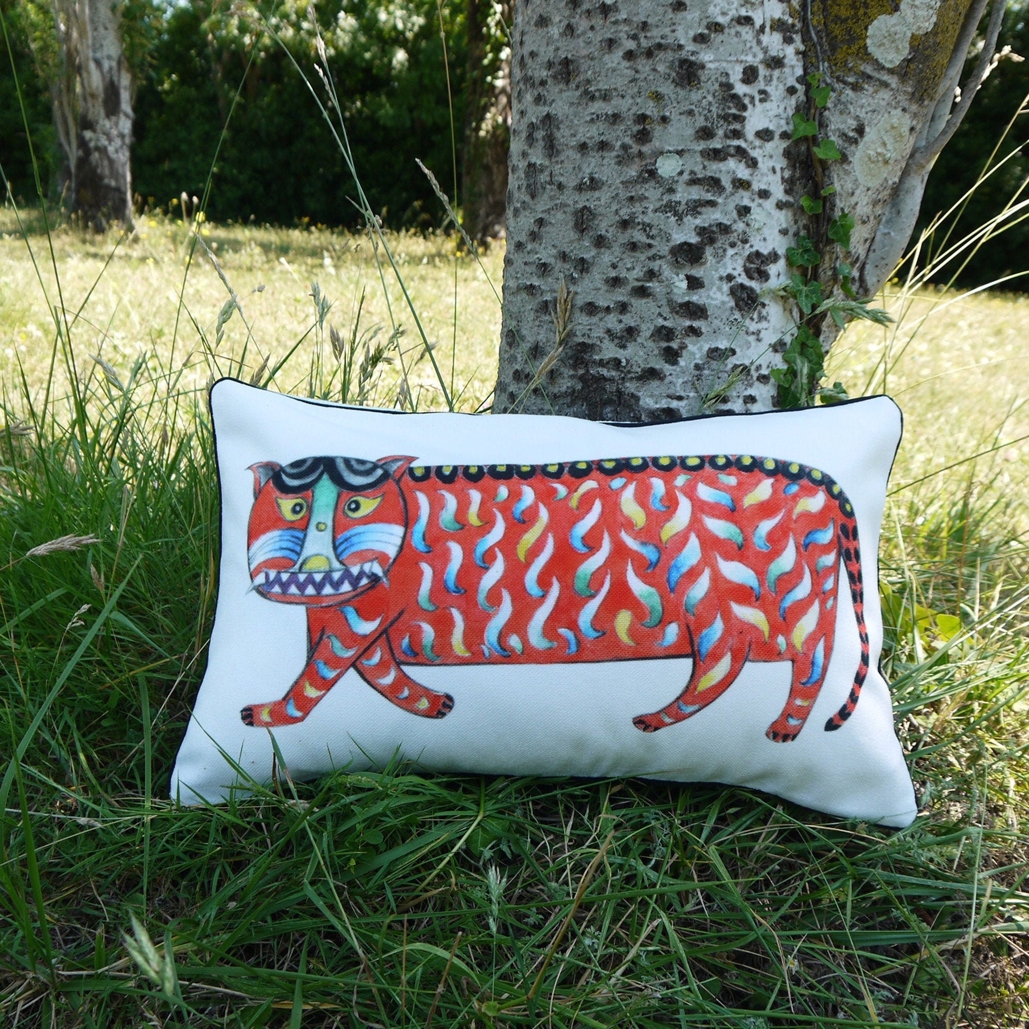 Maison et Déco, Coussins Décoratifs, Coussin Tigre, Coussin Animal, 30x 50cm