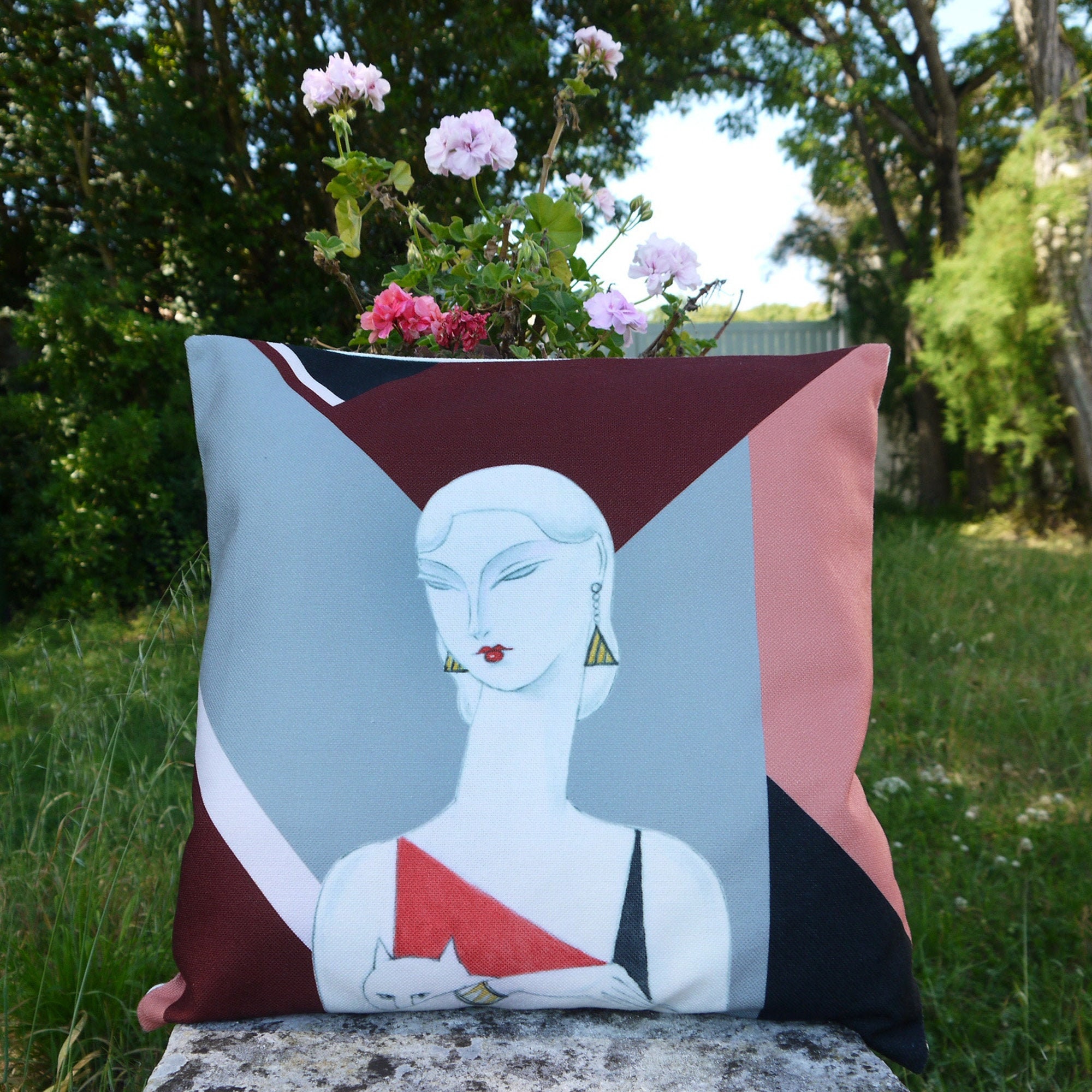 Housse de Coussin, Coussin Art Deco, Coussins Décoratifs Canapé, Coussins Pour Lit, Coton et Lin , C