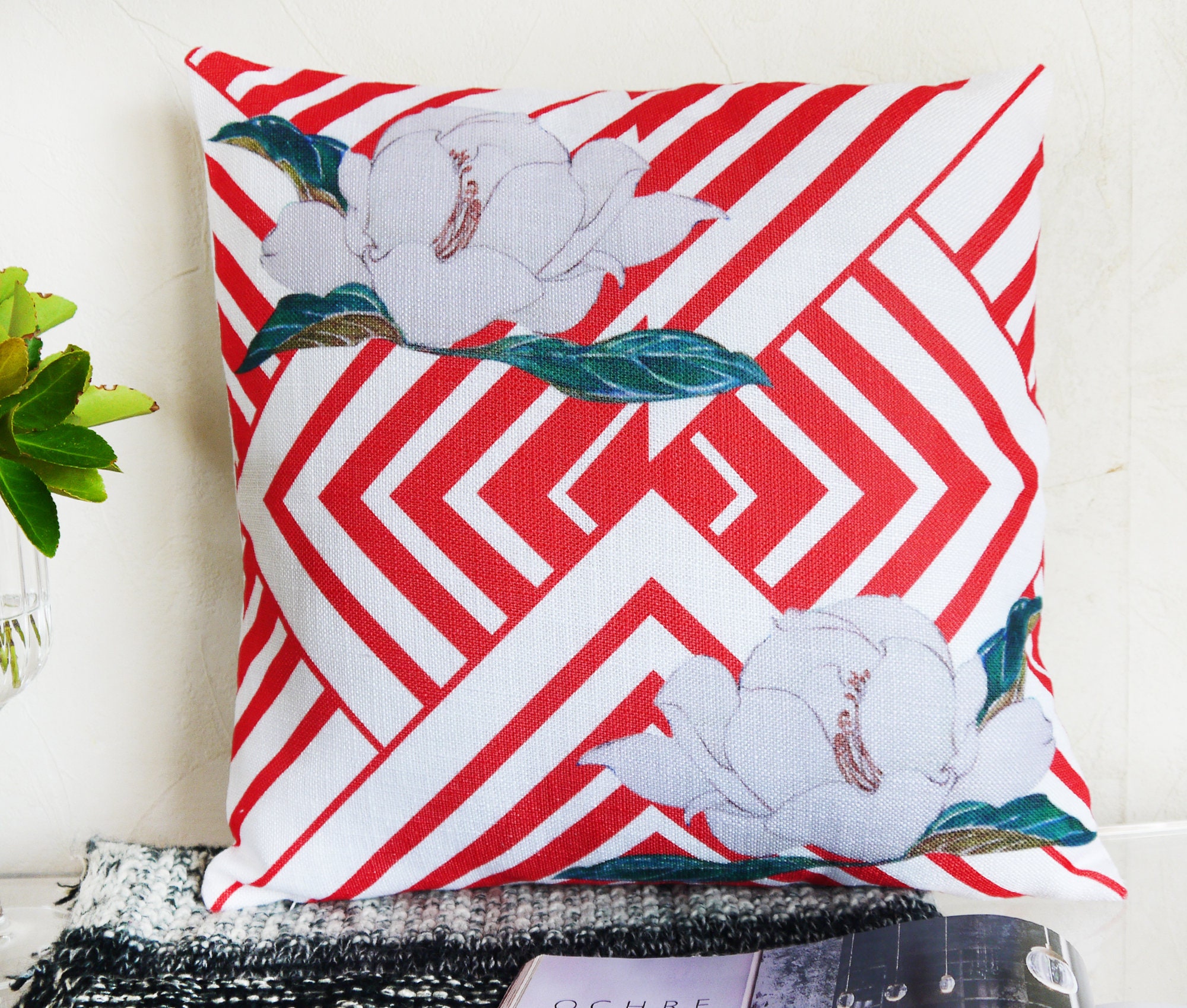 Housse de Coussin, Coussin Géométrie, Coussins Décoratifs Canapé, Coussins Pour Lit, Coton et Lin , 