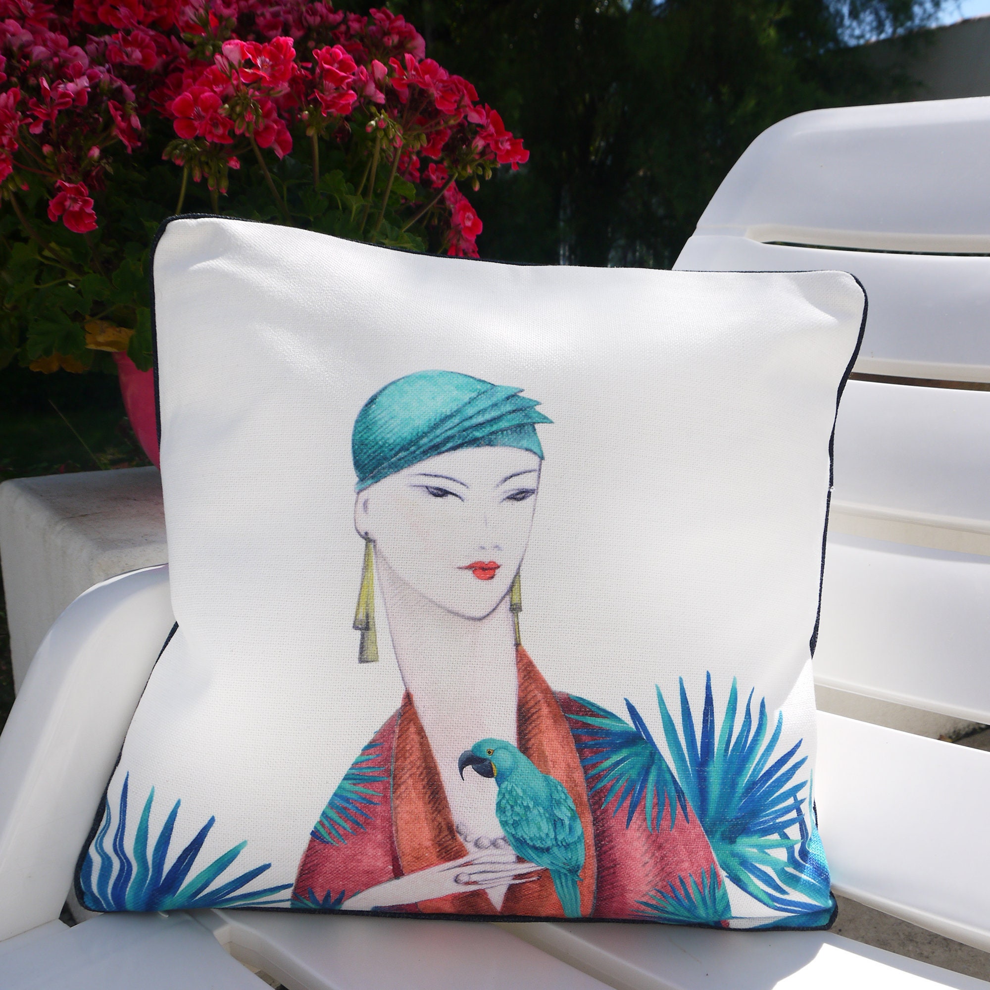 Housse de Coussin, Coussins Art Deco, Georges, Luxe, Décoratifs Pour Hôtel, Patio, Piscine, Terrasse