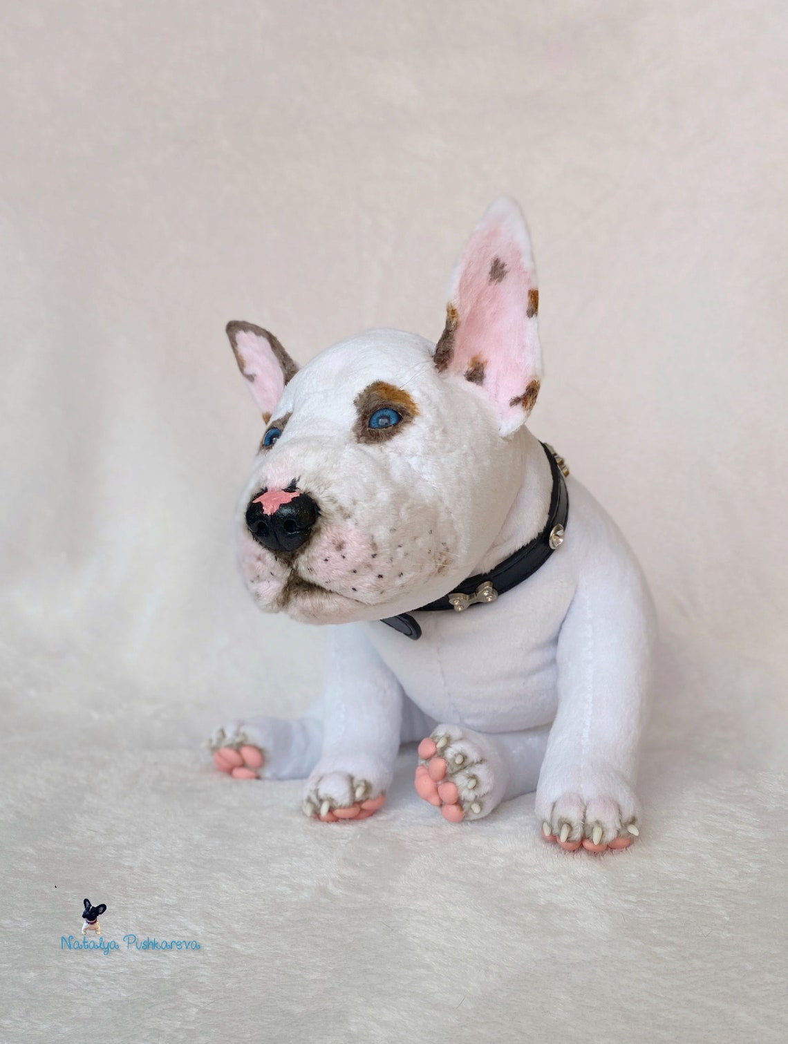 Realistic toy bull terrier puppy/dog 115 in29cm MADE TO Etsy