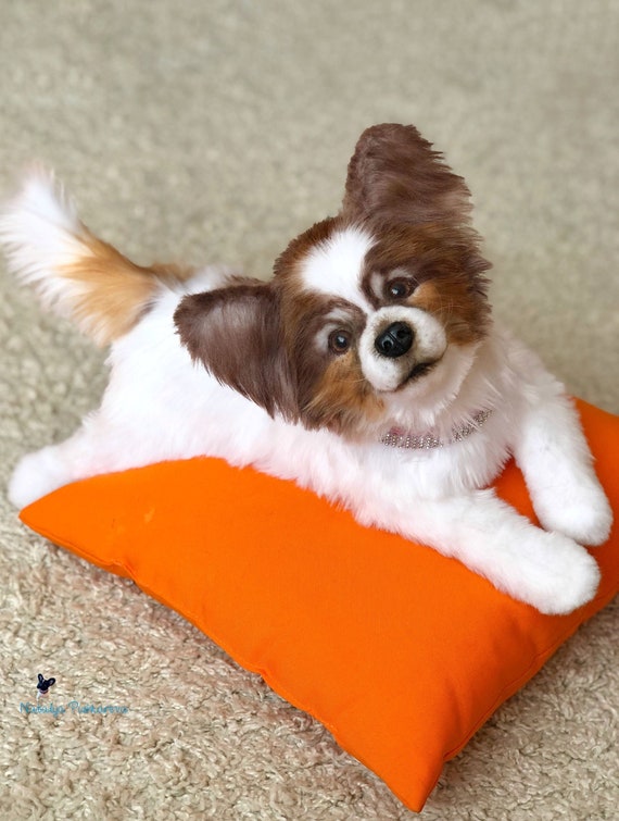 Realistic toy papillon puppy/dog 153 in 39cm MADE TO ORDER | Etsy
