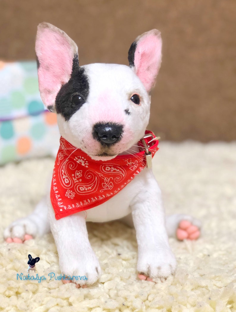 Realistic toy Plush bull terrier puppy 79 in 20cm MADE TO Etsy