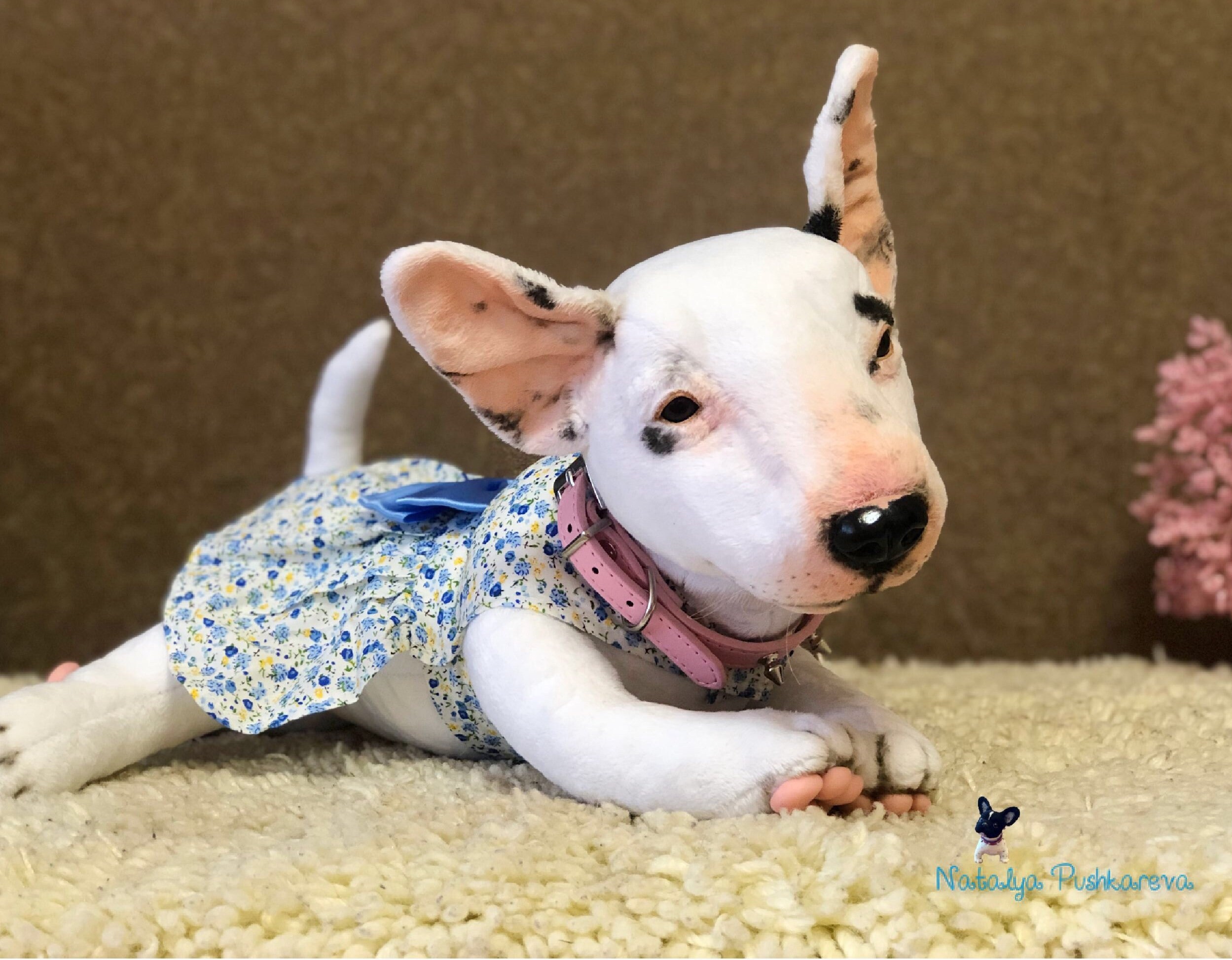 Realistic toy bull terrier puppy/dog 142in36cm MADE TO Etsy