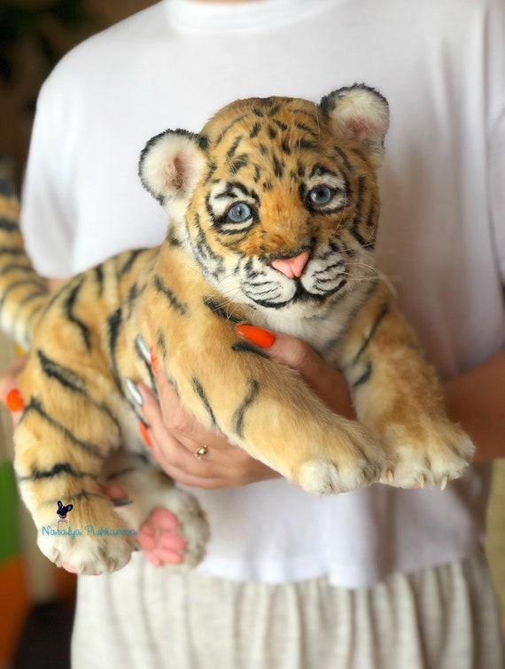 Bebe Tigre Jouet Realiste 134in34cm Fait Sur Commande Etsy