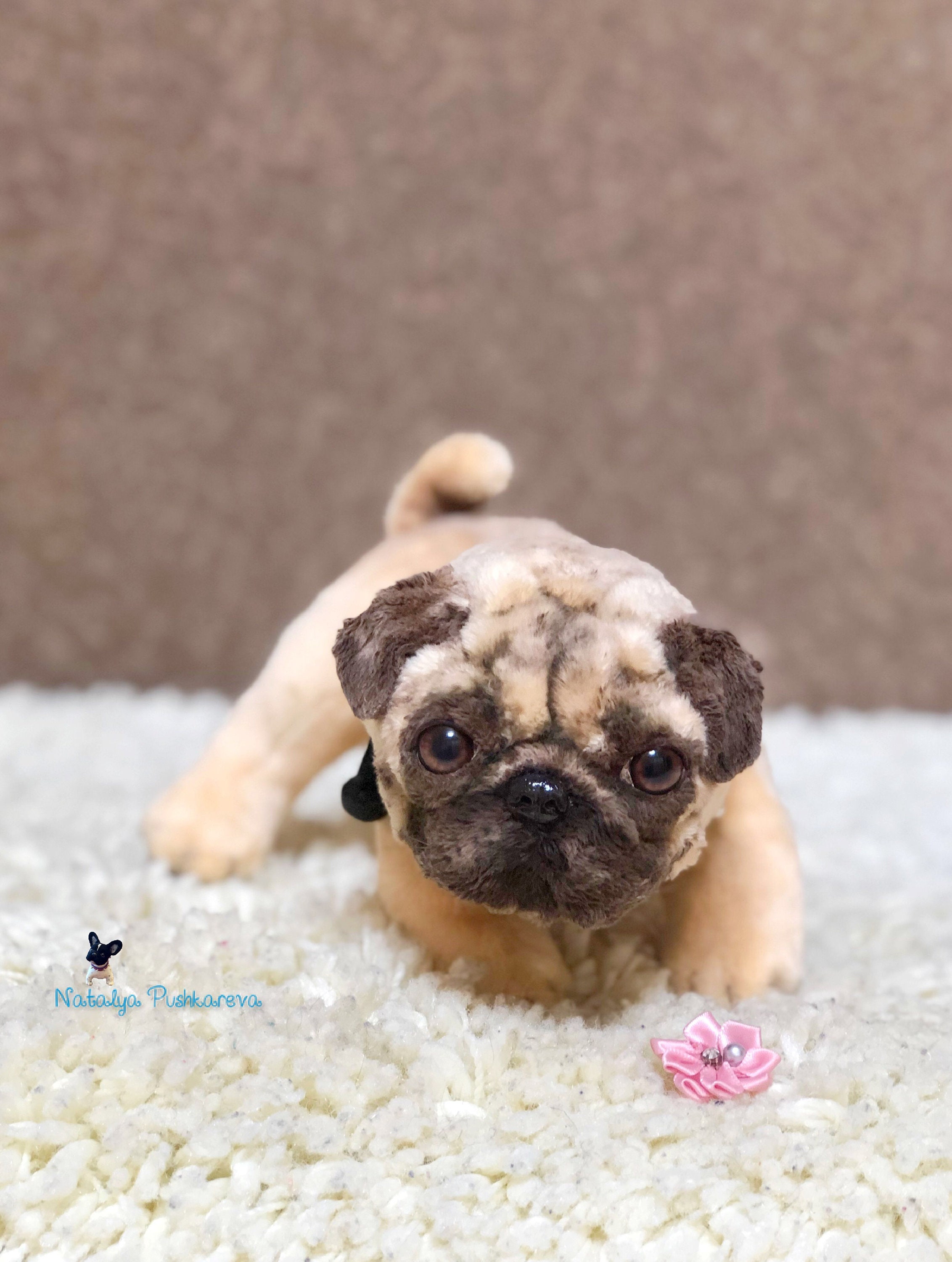 Realistic toy Pug puppy/dog 83 in21cm MADE TO ORDER Etsy