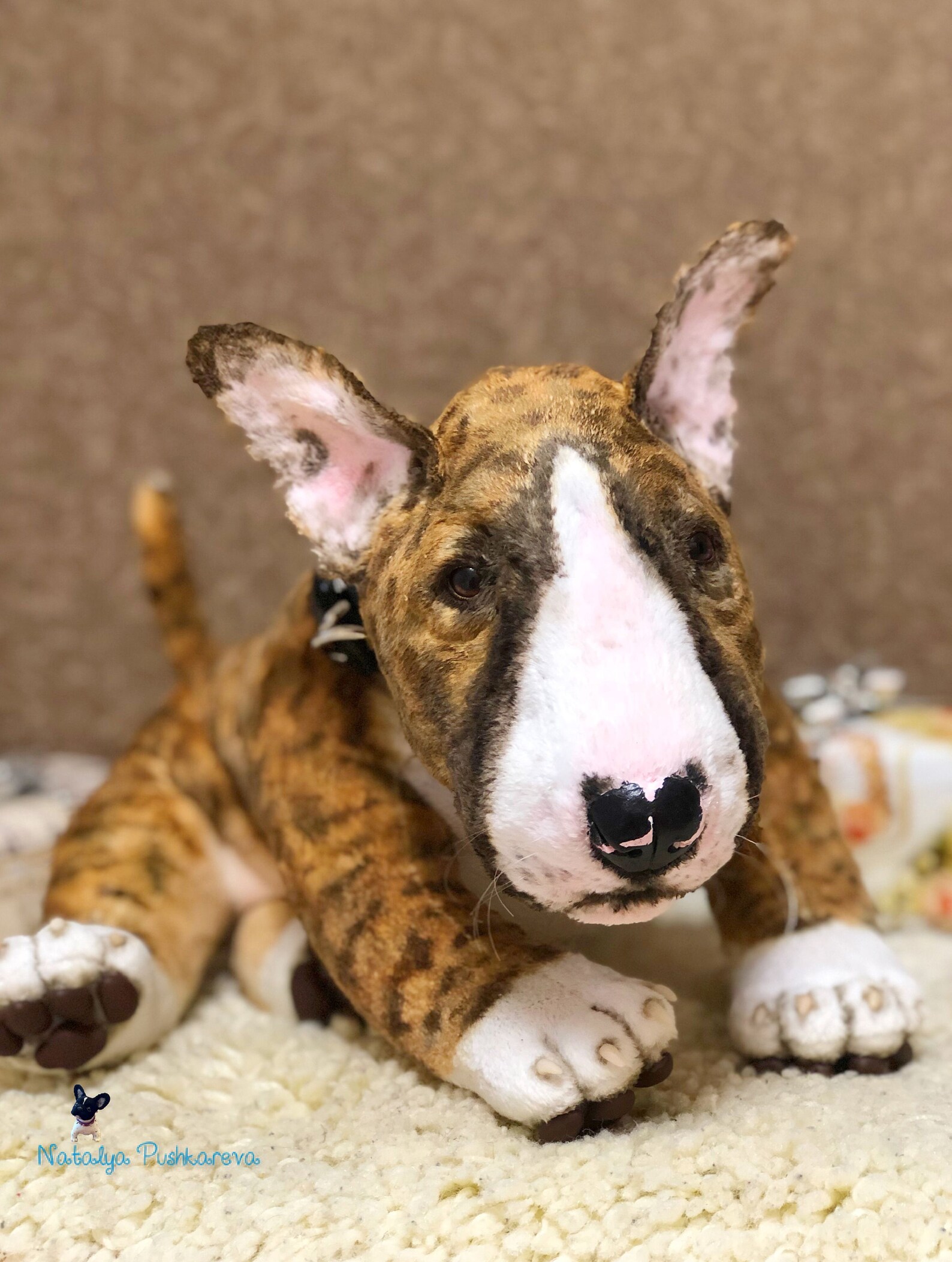 Realistic toy bull terrier Dog/ puppy 161 in41 cm MADE TO Etsy